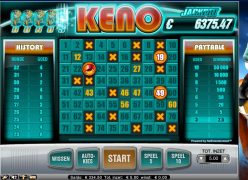 Online keno spelen met progressieve jackpot